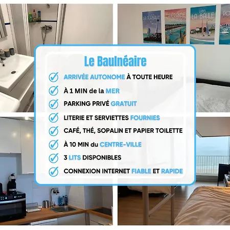 아파트 Le Baulneaire, Vue Mer, A Pied, Parking Prive *